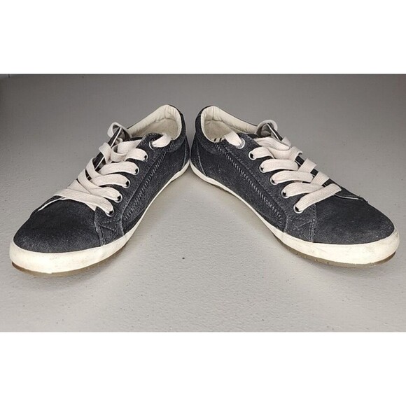 Taos Womens Star Charcoal Wash Canvas Fashion Sneaker Size 7 EU 36 - Picture 6 of 8